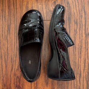 Clarks Black Patent Leather Loafers